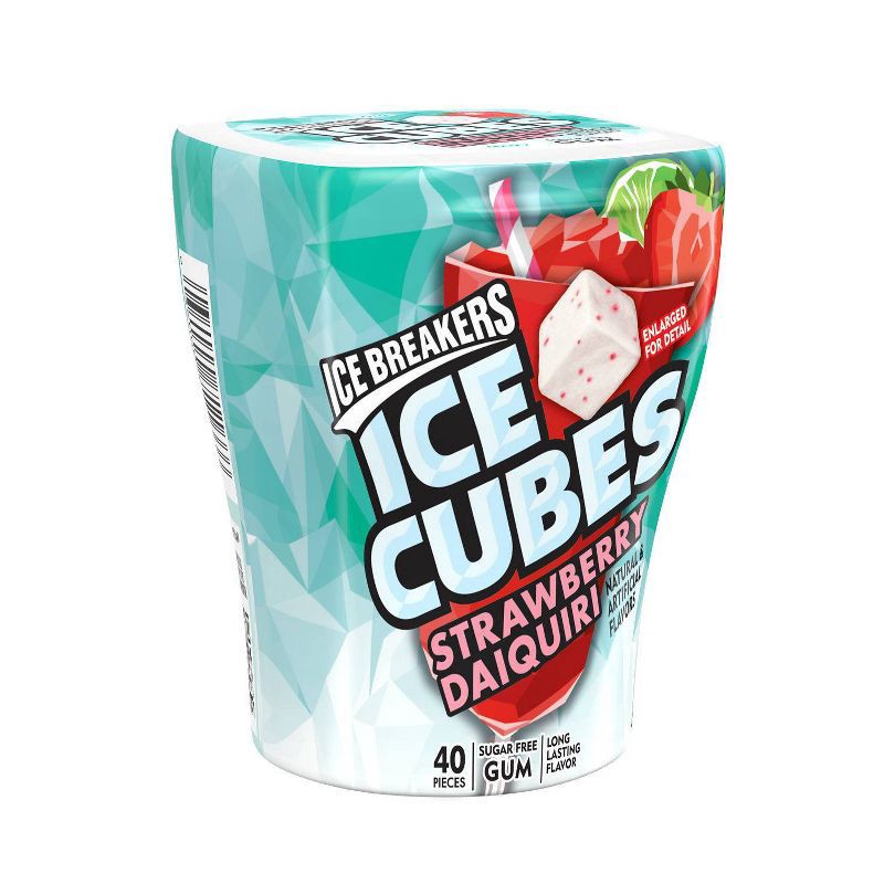 ice Breakers Ice Cubes Strawberry Daiquiri Flavored Gum Bottle Pack