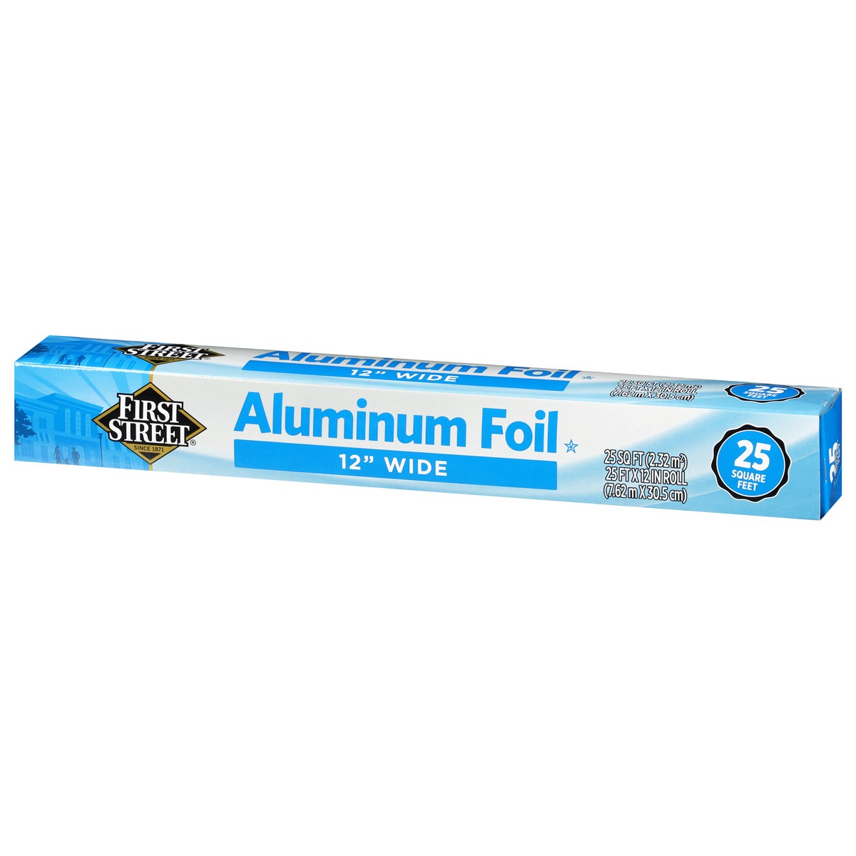 slide 3 of 4, First Street Aluminum Foil, 25 sq ft