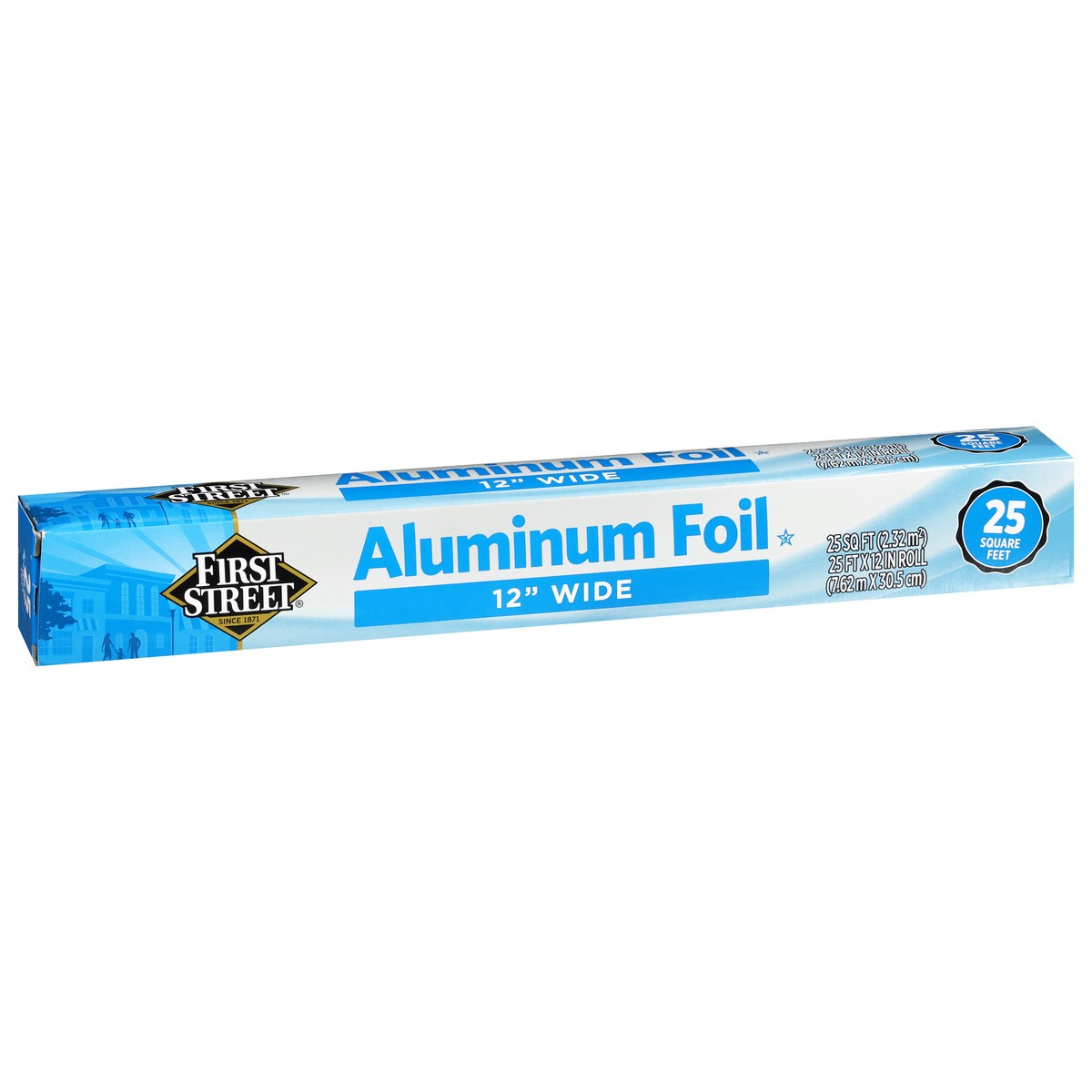 slide 4 of 4, First Street Aluminum Foil, 25 sq ft