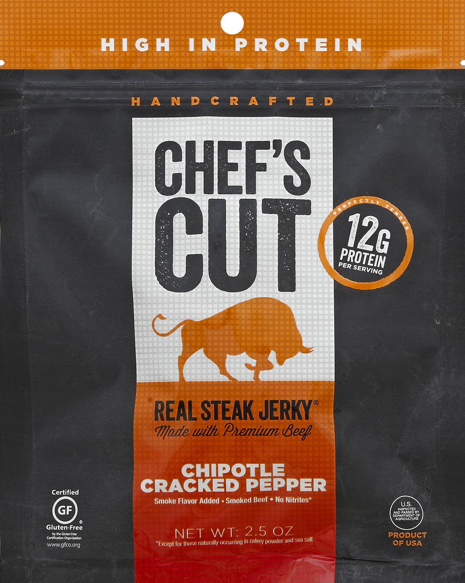 slide 2 of 4, Chef's Cut Real Steak Jerky - Chipotle Cracked Pepper, 