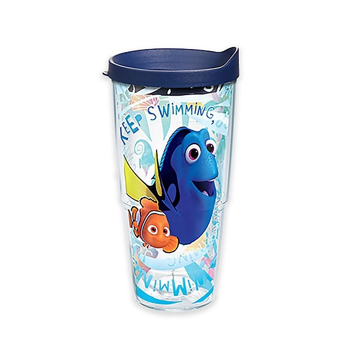 slide 1 of 1, Tervis Finding Dory Keep Swimming Wavy Wrap Tumbler with Lid, 24 oz