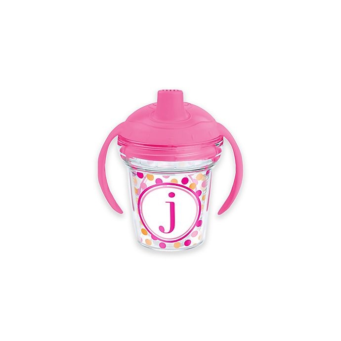slide 1 of 1, Tervis My First Tervis Dot Pattern Monogram Initial J" Sippy Design Cup with Lid", 6 oz