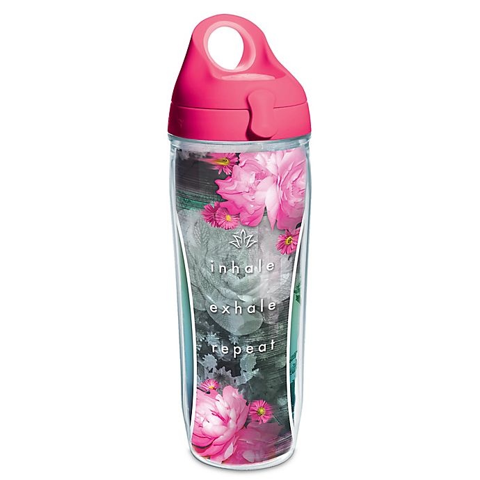slide 1 of 1, Tervis Inhale Exhale Repeat Wrap Water Bottle with Lid, 24 oz