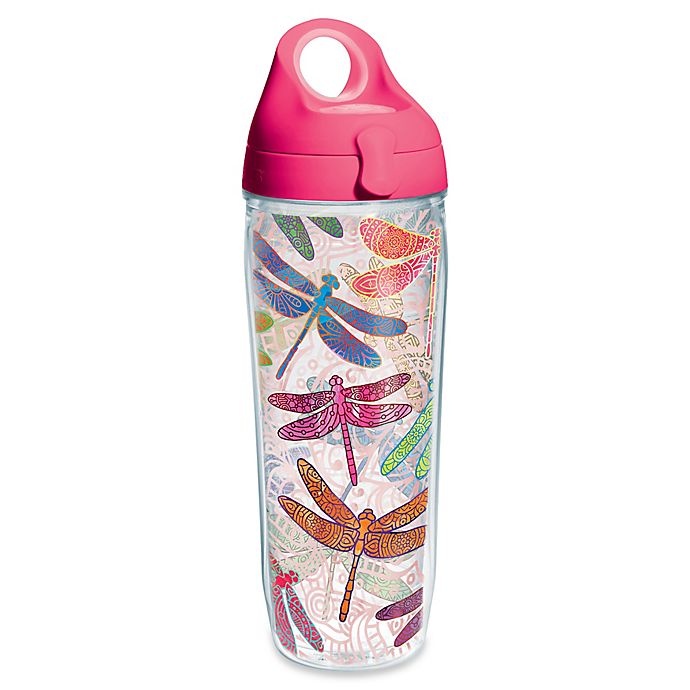 slide 1 of 1, Tervis Dragonfly Mandala Wrap Water Bottle with Lid, 24 oz