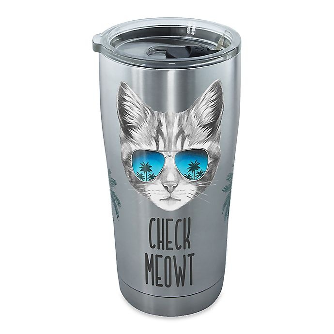 slide 1 of 1, Tervis Check Meowt Stainless Steel Tumbler with Lid, 20 oz