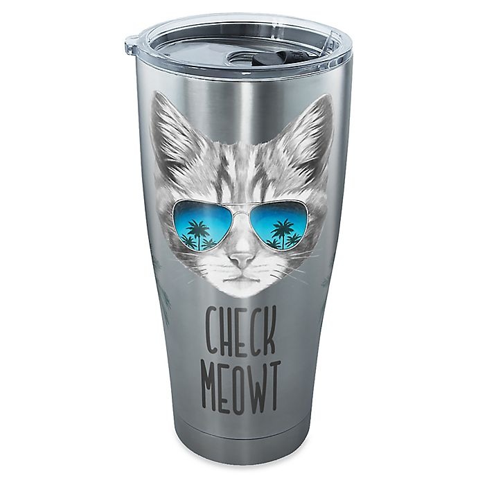 slide 1 of 1, Tervis Check Meowt Stainless Steel Tumbler with Lid, 30 oz
