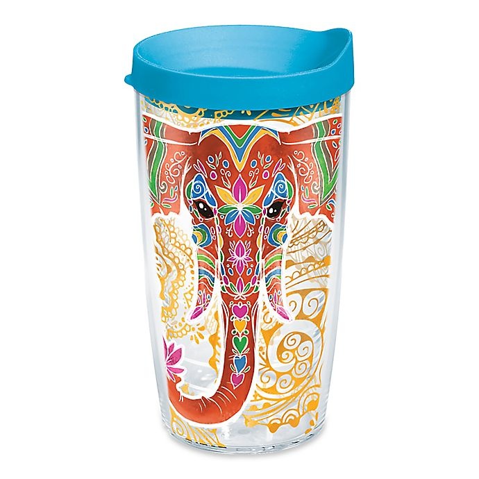 slide 1 of 1, Tervis Elephant Trend Wrap Tumbler with Lid, 16 oz