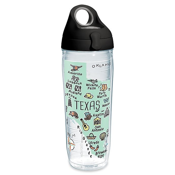 slide 1 of 1, Tervis My Place Texas Wrap Water Bottle with Lid, 24 oz
