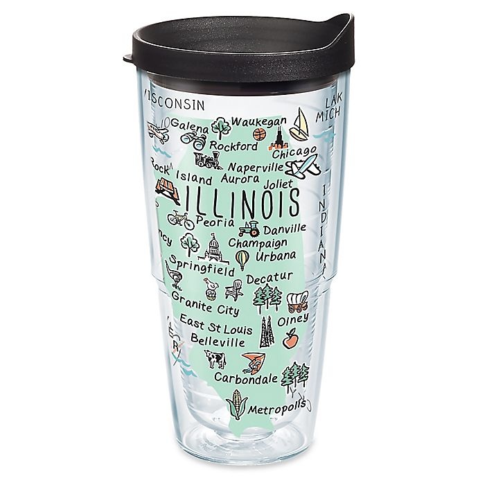 slide 1 of 1, Tervis My Place Illinois Wrap Tumbler with Lid, 24 oz