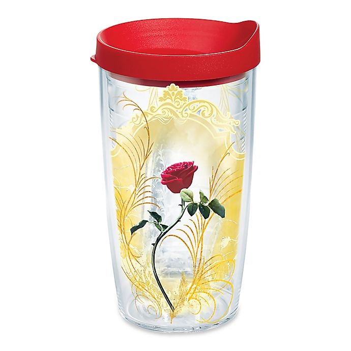 slide 2 of 2, Tervis Disney Beauty and the Beast Rose Wrap Tumbler with Lid, 16 oz