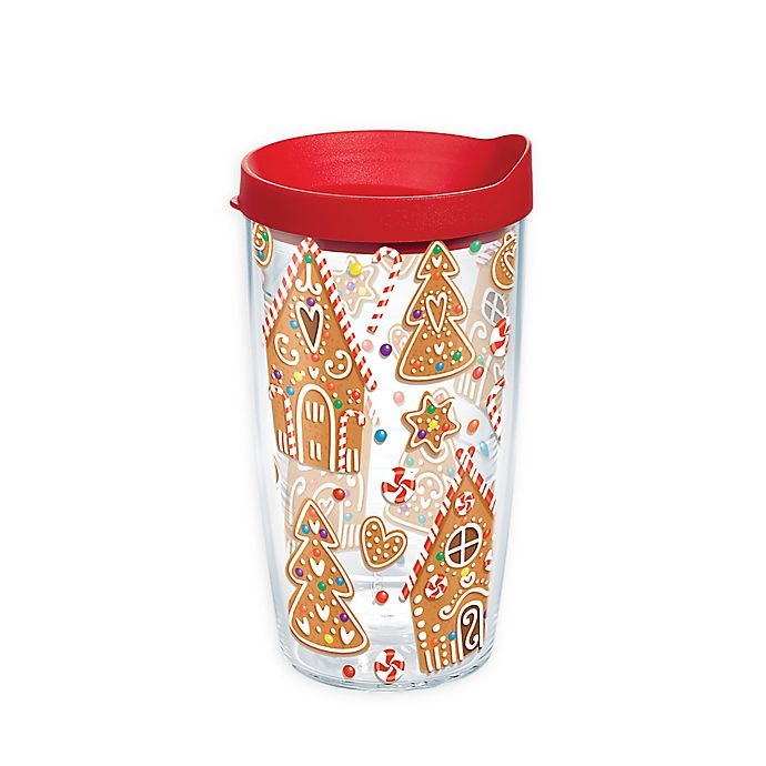 slide 1 of 1, Tervis Gingerbread Houses Wrap Tumbler with Lid, 16 oz