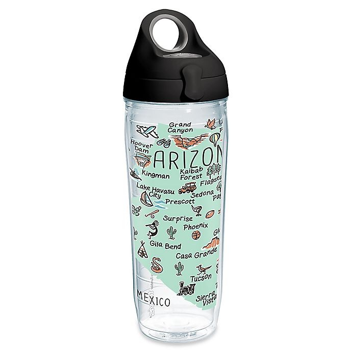 slide 1 of 1, Tervis My Place Arizona Wrap Water Bottle with Lid, 24 oz
