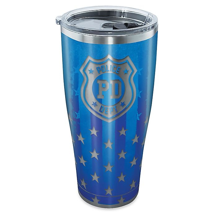 slide 1 of 1, Tervis Police Officer Stainless Steel Tumbler with Lid, 30 oz