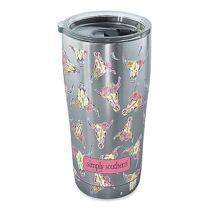 slide 1 of 1, Tervis Cow Skull Pattern Stainless Steel Tumbler with Lid, 20 oz