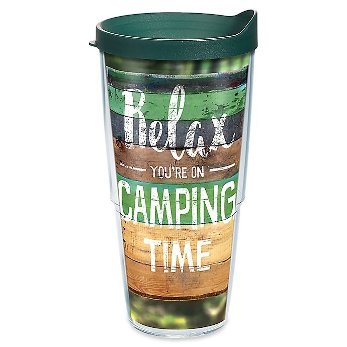 slide 1 of 1, Tervis Relax Camping Time Wrap Tumbler with Lid, 24 oz