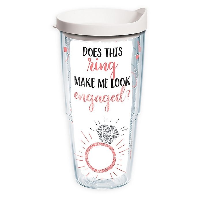 slide 1 of 1, Tervis Ring Make Me Look Engaged Wrap Tumler with Lid, 24 oz