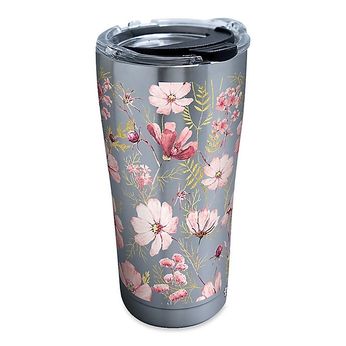 slide 1 of 1, Tervis Pale Tonal Chic Floral Stainless Steel Tumbler with Lid, 20 oz