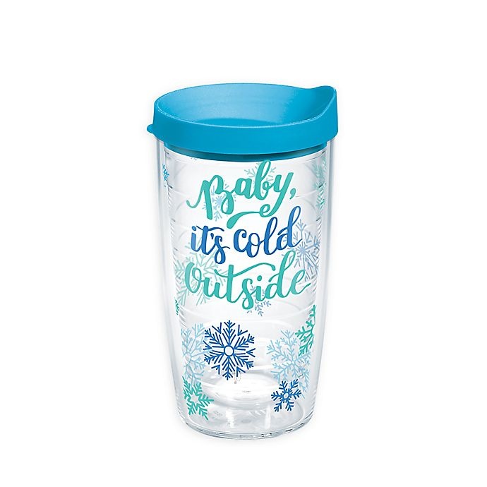 slide 1 of 1, Tervis Baby It's Cold Outside" Wrap Tumbler with Lid", 16 oz