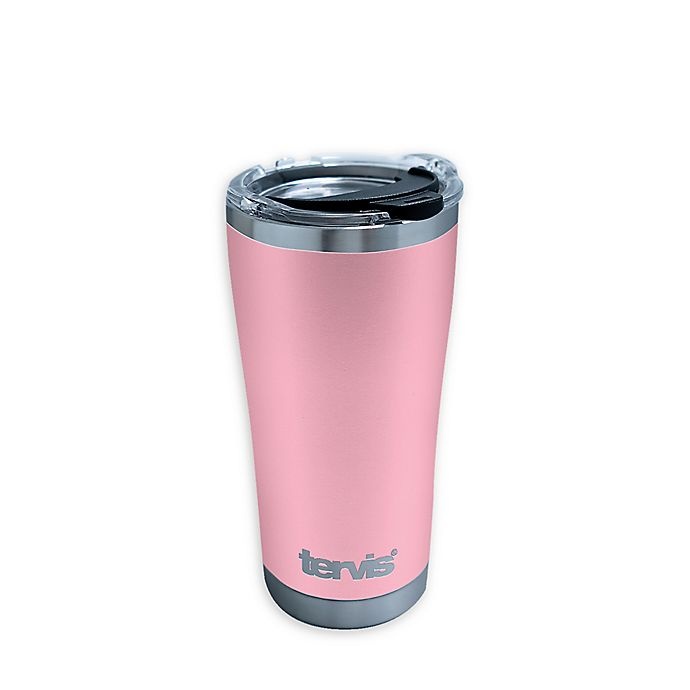 slide 1 of 1, Tervis Powder Coated Stainless Steel Tumbler with Lid - Pink, 20 oz