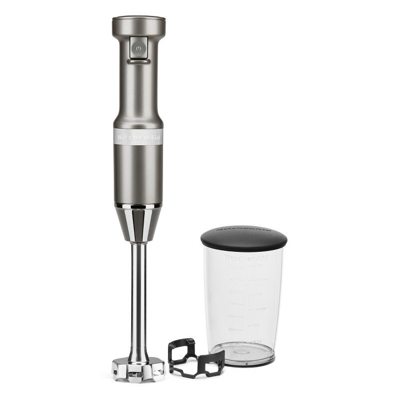 slide 2 of 4, KitchenAid Corded 3-Speed Hand Blender Contour Silver: Immersion Handheld Blender, Dishwasher-Safe, 180W, 1 ct