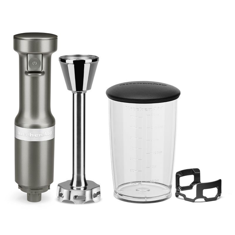 slide 3 of 4, KitchenAid Corded 3-Speed Hand Blender Contour Silver: Immersion Handheld Blender, Dishwasher-Safe, 180W, 1 ct