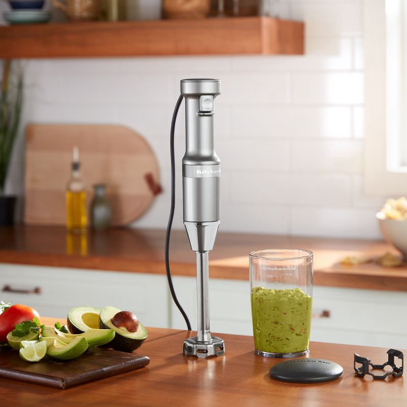 slide 4 of 4, KitchenAid Corded 3-Speed Hand Blender Contour Silver: Immersion Handheld Blender, Dishwasher-Safe, 180W, 1 ct