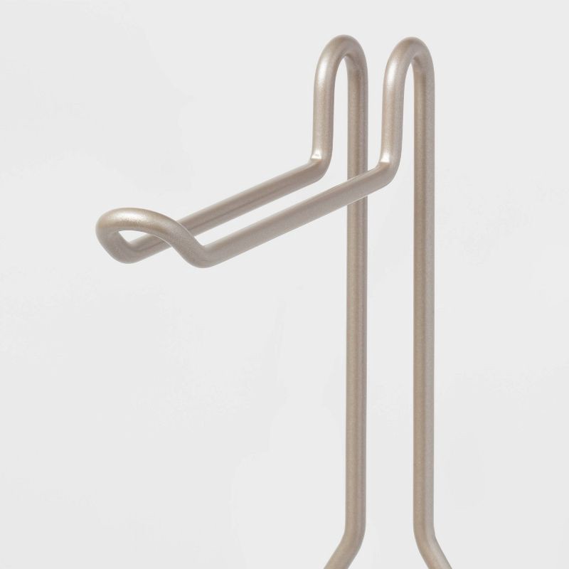 slide 3 of 3, 4 Roll Reserve Plus Freestanding Toilet Tissue Holder Silver - Threshold™: Steel Construction, 23.937" Height, 6.5" Width, 4 ct