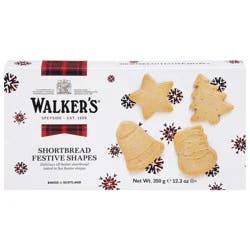 Walkers Shortbread Large Festive Shapes Holiday Cookies - 12.30oz