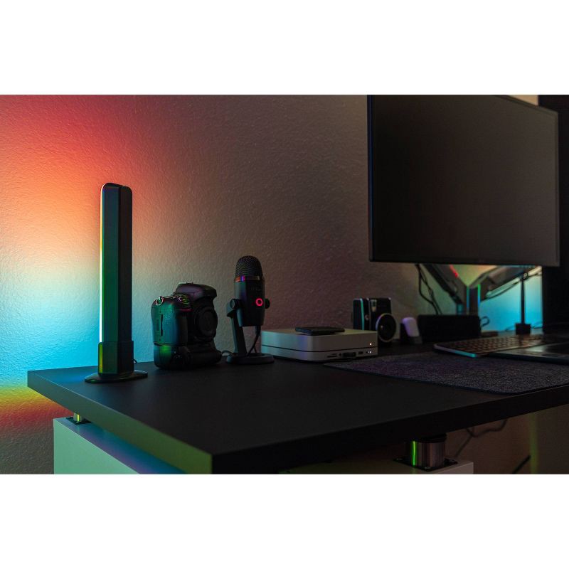 slide 8 of 10, Enbrighten Vibe Wi-Fi Spectrum RGBIC Gaming Light Bar with Music Sync and Color Changing: Special Effects LED Strips & USB Power, 1 ct
