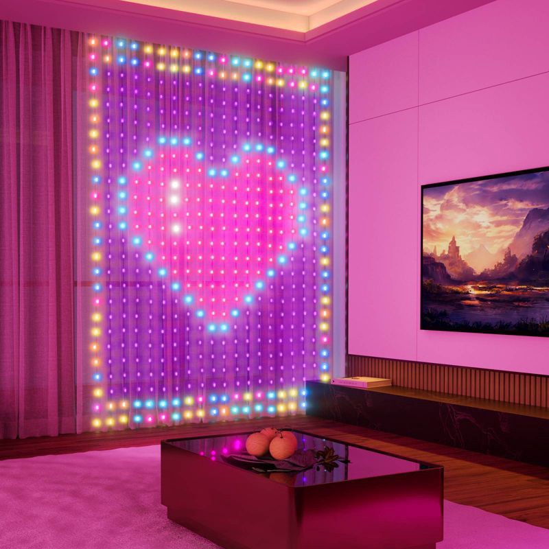 slide 4 of 10, Govee Curtain Light: LED String Lights with 73 Settings, Smart App Control, 1 ct