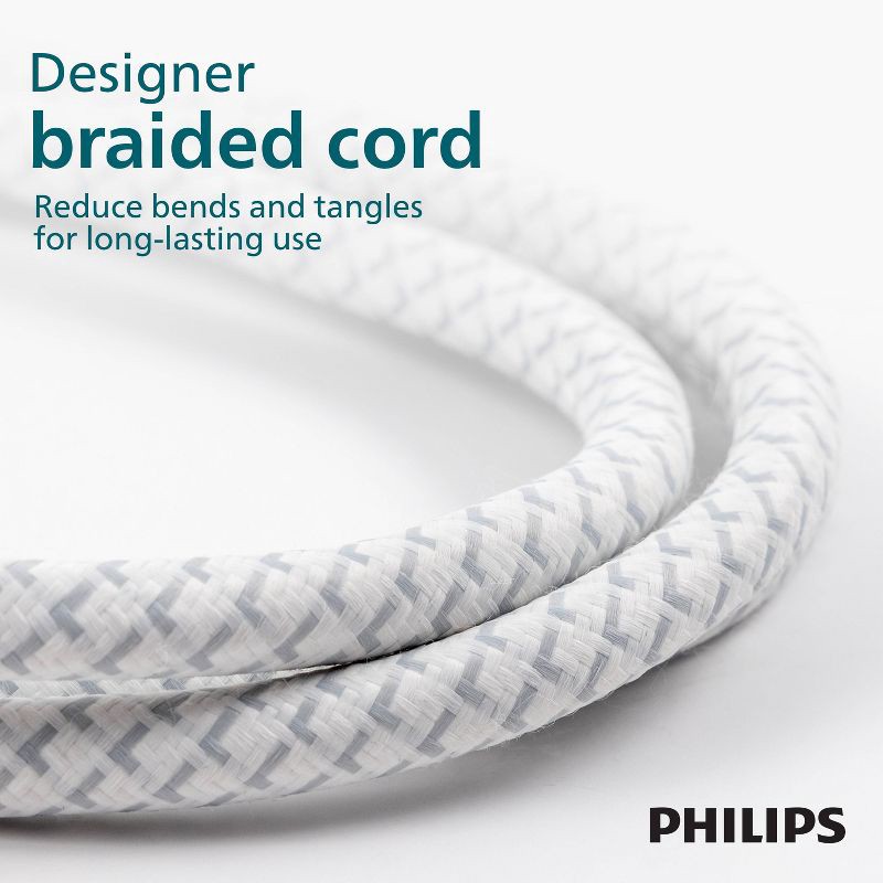 slide 5 of 9, Philips 8-Outlet Surge 8' braided cord 2160J Adapter-Spaced - White, 1 ct