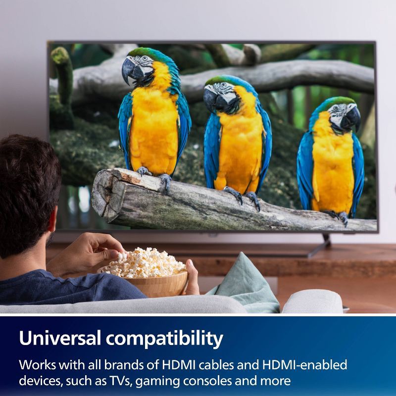 slide 5 of 7, Philips 8K HDMI 2-Port Switch - Silver: AV Switches, 2-Way HDMI Connection, 1 ct