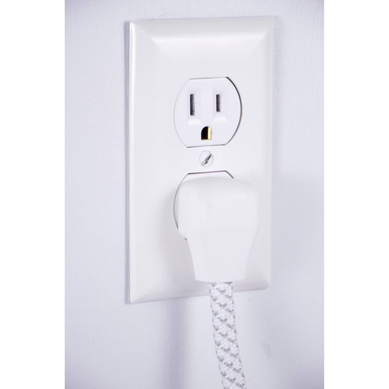 slide 4 of 7, Philips 4-Outlet Surge / 2 USB-A 720 Joules 4' Braided Cord - White: Extension Cord., 1 ct