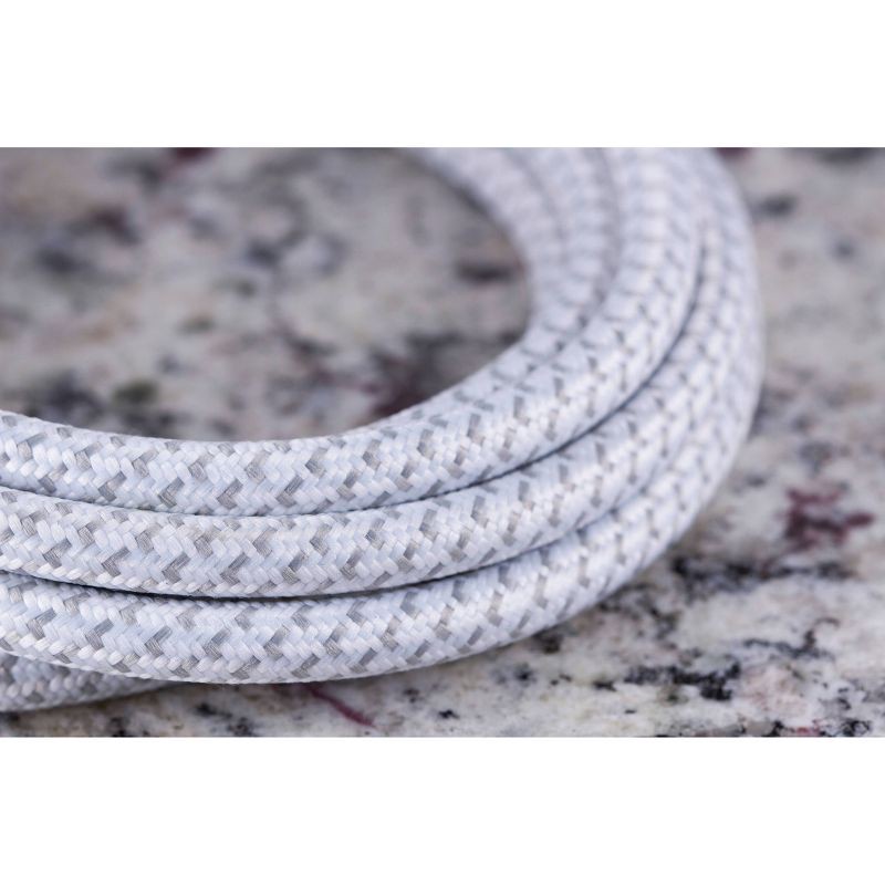 slide 5 of 7, Philips 4-Outlet Surge / 2 USB-A 720 Joules 4' Braided Cord - White: Extension Cord., 1 ct