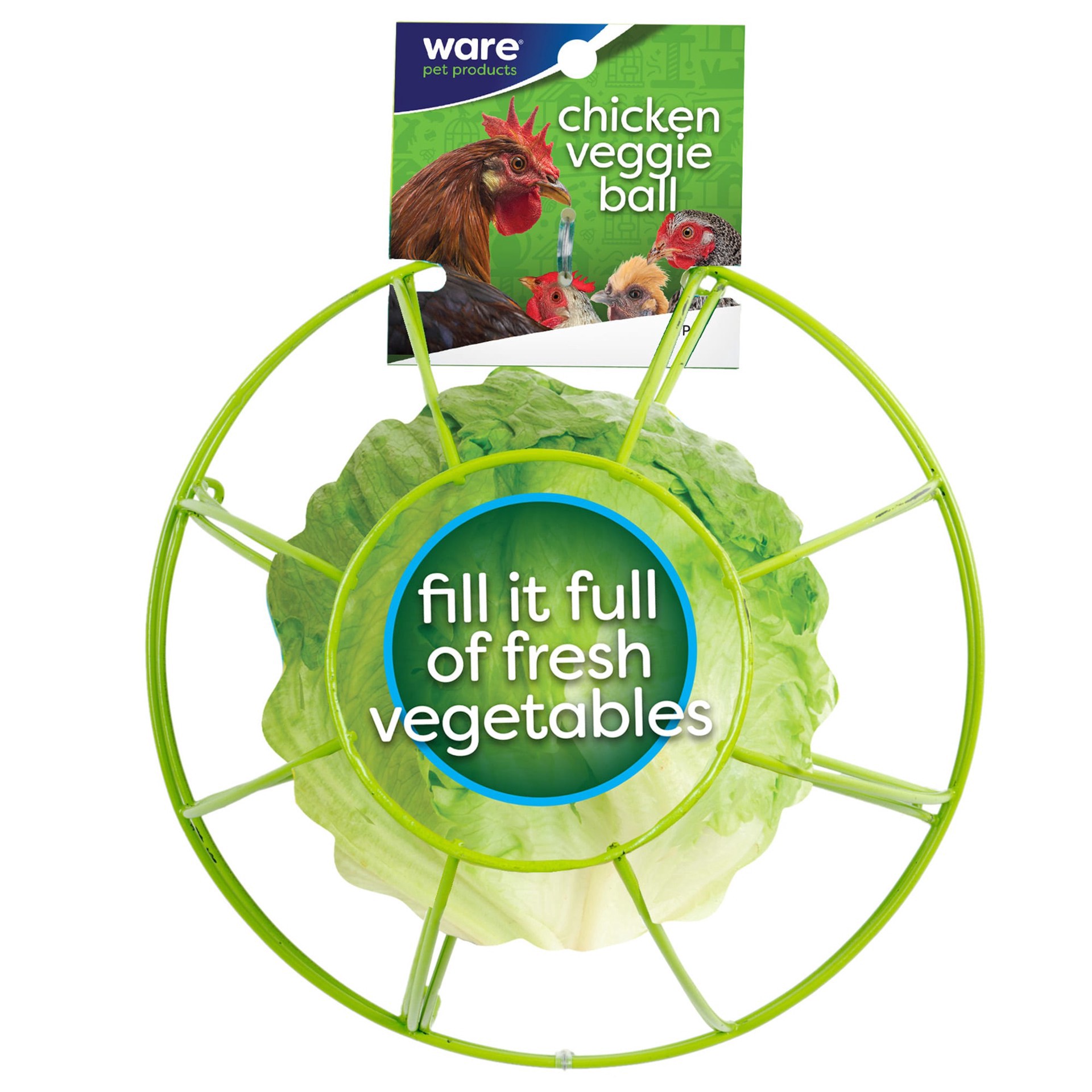 slide 1 of 1, WARE Chick-N-Veggie Ball Toy, MED