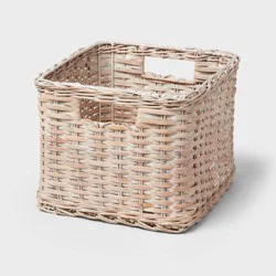 Small Woven Rattan Crate White Washed - Brightroom™