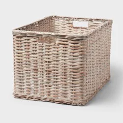 XL Woven Rattan Crate White Washed - Brightroom™