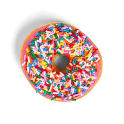 H-E-B Bakery Pink Iced Rainbow Sprinkle Yeast Donut