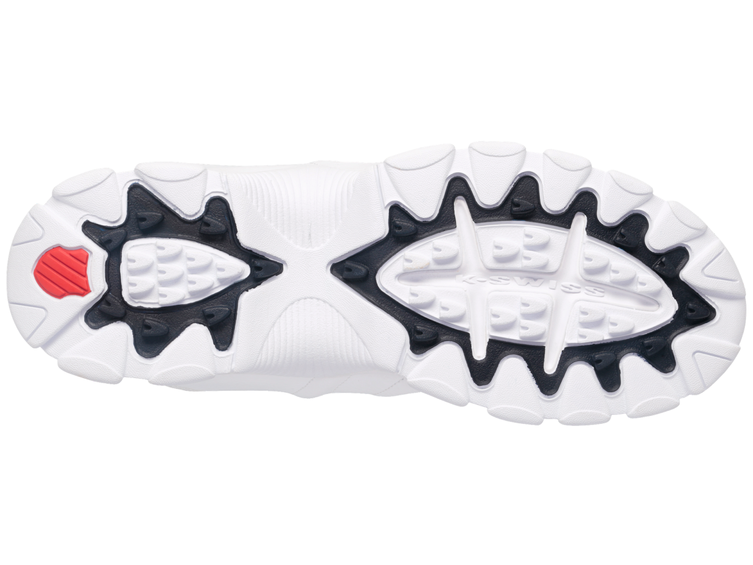 slide 3 of 6, K SWISS K-Swiss Men's Sneaker, White, Size 10 Wide, 10 watts