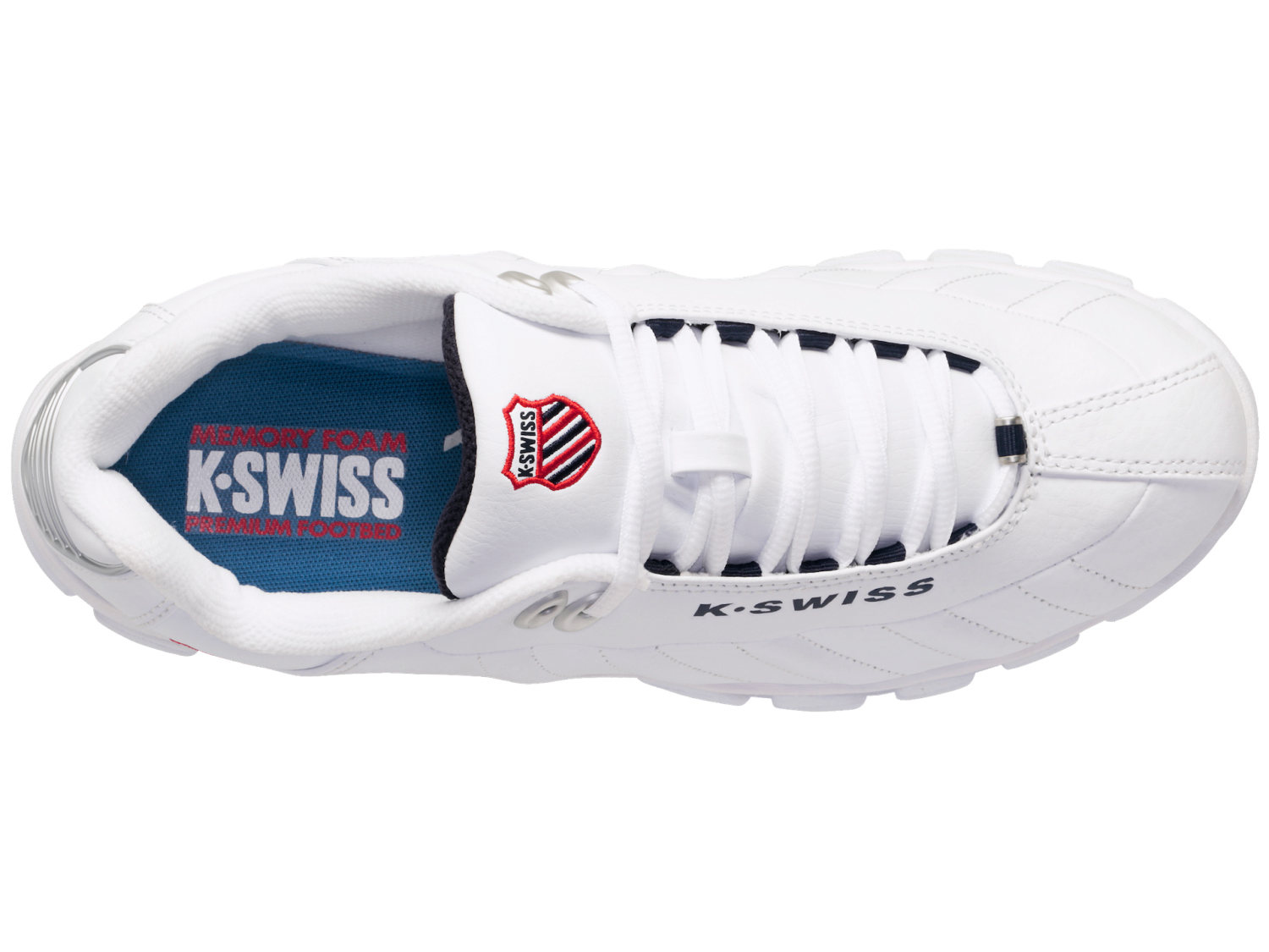 slide 4 of 4, K-Swiss K SWISS K-Swiss Men's Sneaker, White, Size 13 Wide, 13w