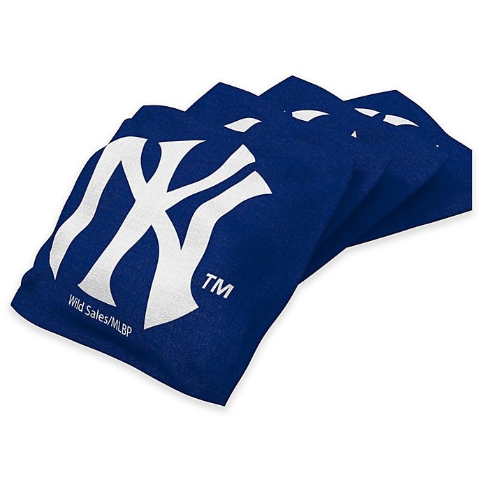 slide 1 of 1, MLB New York Yankees Regulation Cornhole Bean Bags - Navy, 4 ct; 16 oz