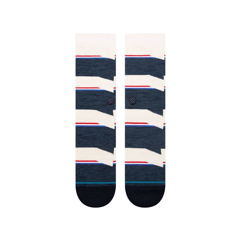 slide 6 of 8, STANCE Men's Striped Blanket Crew Socks 2pk - Red/Blue L, 2 ct