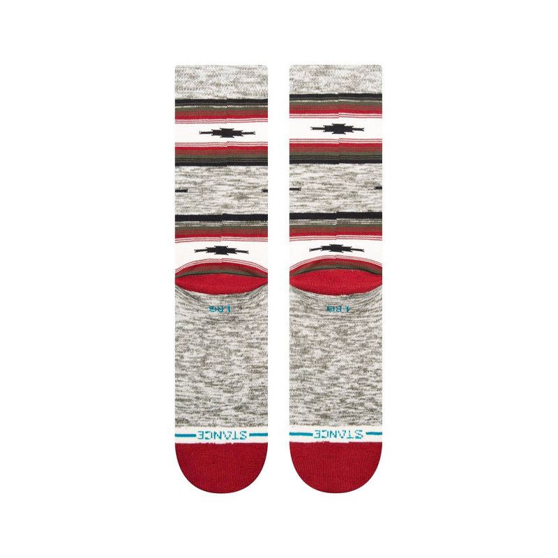 slide 8 of 8, STANCE Men's Striped Blanket Crew Socks 2pk - Red/Blue L, 2 ct