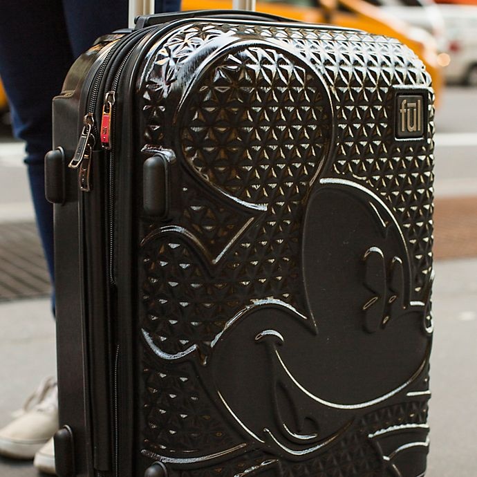 slide 6 of 6, ful Textured Mickey Mouse Hard Sided Rolling Luggage, 29 in