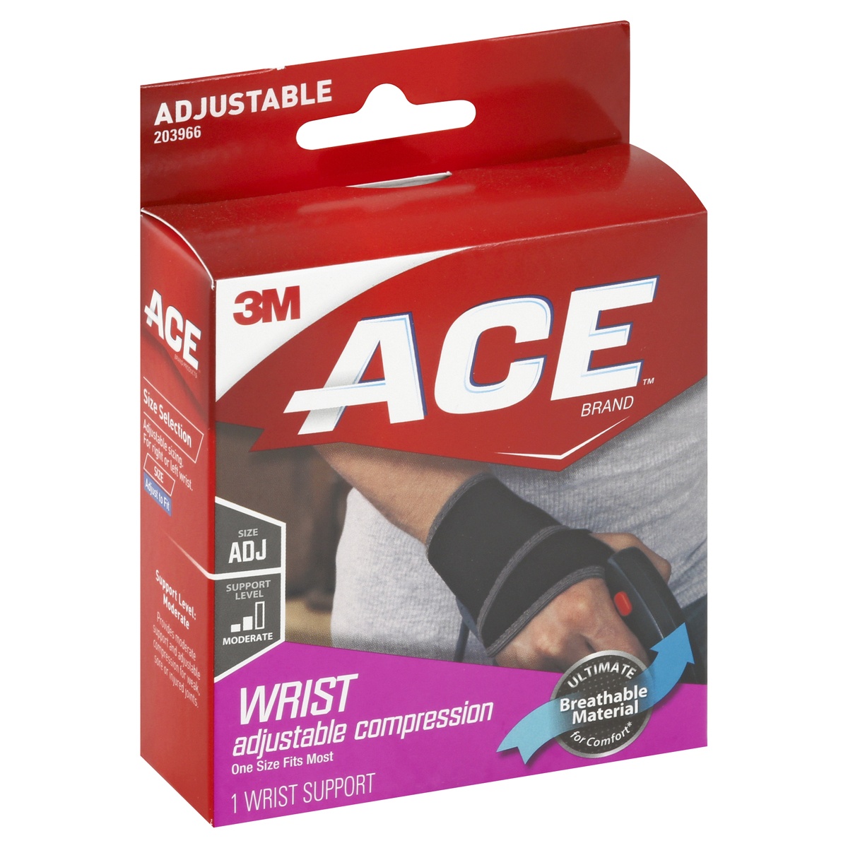 slide 2 of 9, Ace Adjustable One Size Wrist Support, One Size