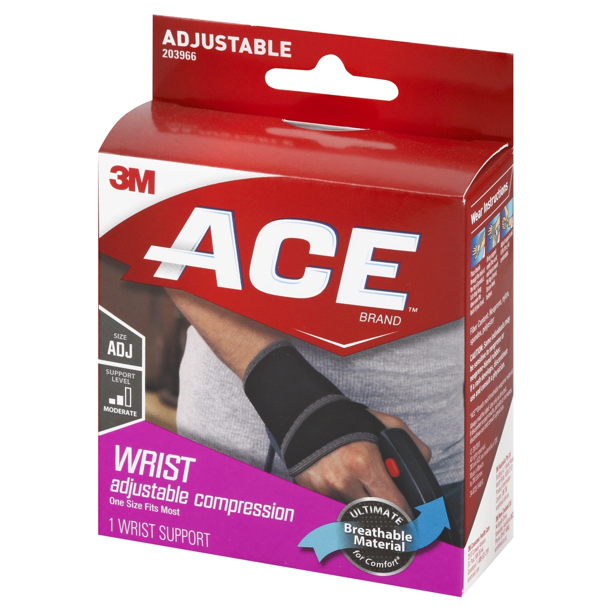 slide 3 of 9, Ace Adjustable One Size Wrist Support, One Size