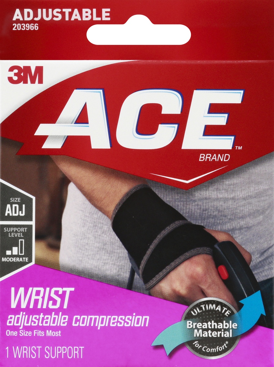 slide 7 of 9, Ace Adjustable One Size Wrist Support, One Size