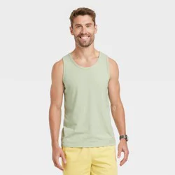 Men's Tank Top - Goodfellow & Co™ Light Green XXL: Pullover, Sleeveless, Jersey Fabric