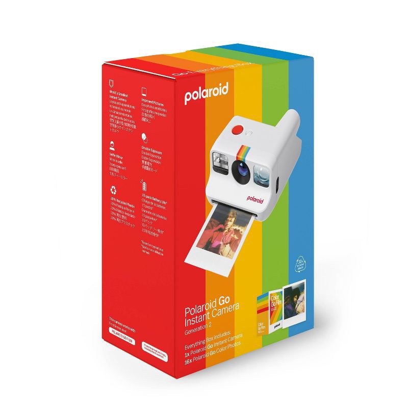 slide 8 of 9, Polaroid Go Everything Box Bundle (Gen 2) - White: Automatic Focus Instant Film Camera, 1 ct