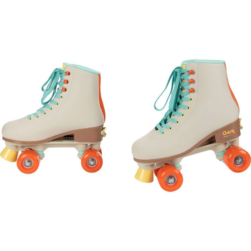 slide 8 of 15, GEM Skates Quad Roller Skate - Gray/Mint Green, 1 ct